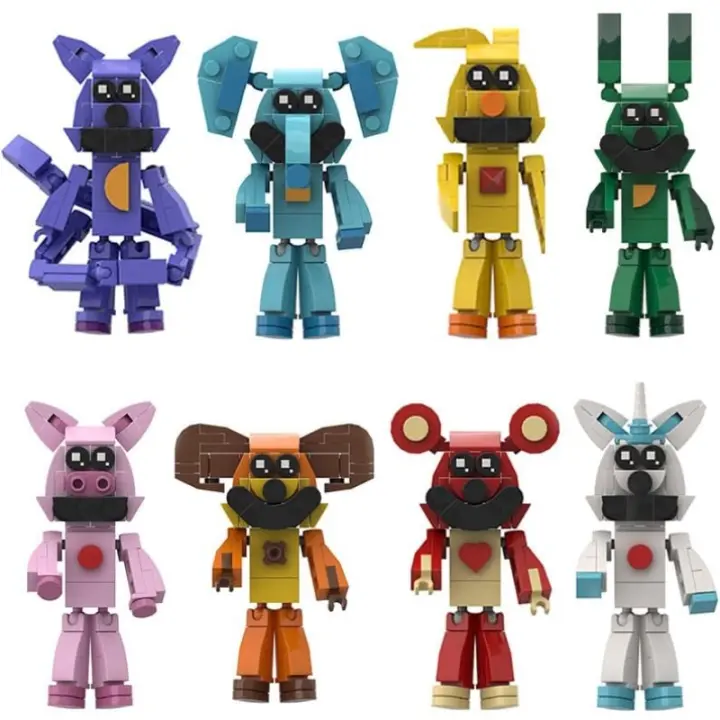 Bloques de construcción de animales sonrientes, juego de amapola, modelo de juego, Kit de ladrillos de construcción de personajes bonitos - 1
