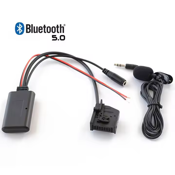 Adaptador de conexión inalámbrica bluetooth para coche, estéreo AUX, música para Mercedes Benz W168, W203, W209, W211, W163, Bl - 1