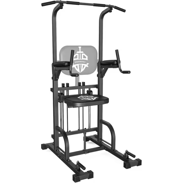 Sportsroyals Power Tower Pull Up Dip Station Entrenador asistente Gimnasio multifunción en casa Entrenamiento de fuerza Equipo Fiess 440LBS - 1