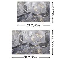 1 alfombrilla antideslizante para baño con patrón de mármol, alfombrilla absorbente para el suelo del inodoro, alfombrilla - details 7