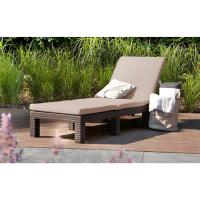 Sillón de Jardín al Aire Libre Estructura Reforzada con Cojín 4 Posiciones de Apoyo Diseño Gris - details 18
