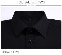 Camisa Casual de Hombre CASUMANL en Color Sólido Estilo Negocios y Formal para el Verano con Mangas Cortas y Talla EU - details 10