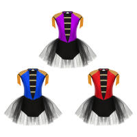 Disfraz de mago de maestro de ceremonias de circo para niñas, leotardo de lentejuelas de manga larga, tutú, vestido de juego de rol para fiesta temática de Halloween - details 1