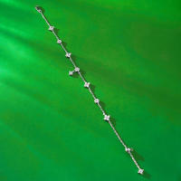 Longlong Gold 2024 Nueva Pulsera de Plata con Borlas Elegante Moda Versátil para Mujeres Tobillera Ajustable con Diamantes Completos. - details 3