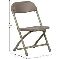 10 sillas Plegables de plástico para niños, Color borgoña, Juego de 10 - details 13