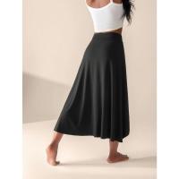 Casual con bolsillos liso para mujer falda con abertura de cintura alta - details 1