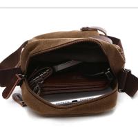 Bolso pequeño de lona informal para hombre, bandolera corta de viaje con bolsillo para teléfono, para senderismo - details 4
