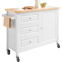 FKW47-W Carrito de Servir Carrito Auxiliar Cocina estantería de Cocina Carrito de Cocina móvil 100 x 92 x 45 cm Blanco ES - details 18