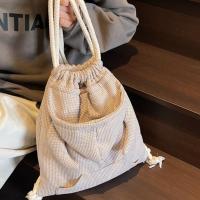 Mochila sencilla con capucha de cuerno de buey, bolso escolar de gran capacidad con diseño de capucha de estilo coreano, bolso con cordón y cremallera de Color sólido para compras - details 14