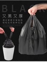 Bolsa de plástico negra para el hogar, 100/200 Uds., mango para reciclaje de basura, lata de basura de gran capacidad, bolsas de basura de cocina Mart de 32x52cm - details 1