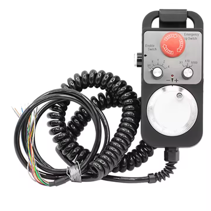 Volante Universal de 4 ejes, accesorio colgante CNC MPG, 100 pulsos, 5V y parada de emergencia, enrutador CNC - 1