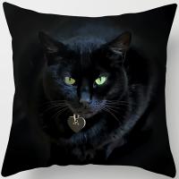 Fundas de Almohada de Gato Negro Lindo 4pcs para Hogar, Vehículo, Dormitorio, Sala de Estar - details 2