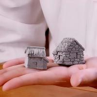 Casa de piedra Zen, cabaña de paja, cabaña de pozo, estatuilla en miniatura, jardín de hadas, adornos de bonsái, decoración de Acuario, paisajismo Rural - details 14