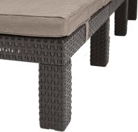 Tumbona Jardín terrazas exteriores Patios Jardines Respaldo reclinable en 4 Posiciones Estructura Reforzada cojín Incluido Color Gris - details 21
