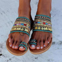 Sandalias de verano con punta plana y anillo para mujer, talla grande - details 2