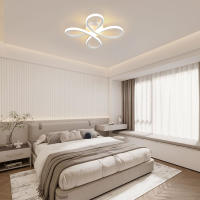 Lámpara de Techo LED Floral de Aluminio Goeco 30W, 3375LM, Iluminación Interior Moderna, Blanco, 30x30x7cm - details 4