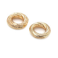 Anillo de Cierre Redondo de Brasso Dorado Mate Joyería de Alta Calidad - details 8