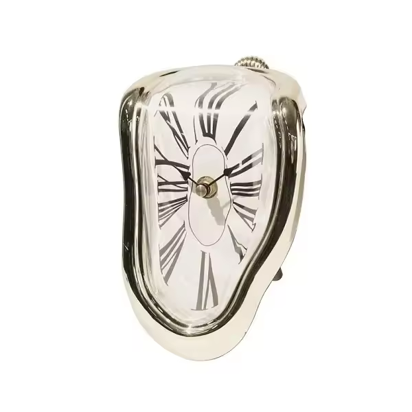 Reloj de fusión surrealista, reloj de pared silencioso fundido, reloj de pared estilo Salvador Dalí para decoración del hogar, oficina, estante, mesa de escritorio, regalo - 1