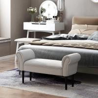 Pie Cama Banqueta Brazos Tapizada Tipo Mara para Dormitorio Salón Recibidor 102x36x51cm Carga 130kg - details 3