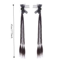 2 uds. De extensión de cabello de cola de caballo con lazo negro estilo Ballet, peluca trenzada de boxeo con cola de poni, peluca trenzada larga Natural para uso diario - details 0