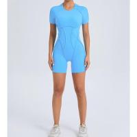 Mono corto, ropa de gimnasio para mujer, ropa deportiva, monos de Fitness, traje de Yoga con espalda descubierta, conjunto deportivo - details 7