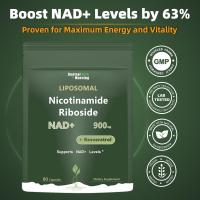 Suplemento NAD+ - Suplemento de ribosido de nicotinamida liposomial, resveratrol de ribosido de nicotinamida NAD 900 mg para antienvejecimiento, energía, 80 cápsulas, - details 3