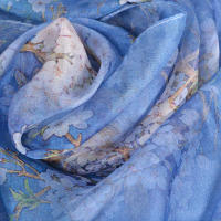 BYSIFA Pañuelo de Seda Mulberry 100% Diseño Floral Nuevo Cubierta de Playa de Verano - details 4
