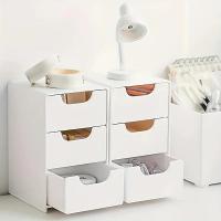 Mini organizador de cajones elegante de 3 niveles para escritorio, perfecto para suministros de oficina, joyería, cosméticos, almacenamiento, organizador de escritorio - details 2