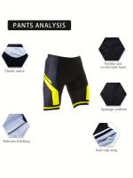 Mallas acolchadas de ciclismo para hombre, con bloques de color, acolchado 3D de secado rápido, para montar a caballo. - details 1