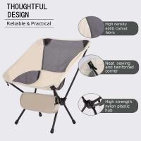Silla portátil plegable de tela Oxford ultraligera, silla en forma de luna para acampar, playa, pesca, picnic, senderismo, jardín, - details 3