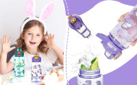 Botella de Agua Reutilizable para Niños y Niñas, Sin BPA, 600ml, Plástico - details 0