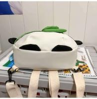 Bolso de hombro multifuncional informal con dibujos animados de Panda 3d para niños, mochila escolar, bolso cruzado con colgante de muñeco de peluche - details 5