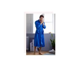 Albornoz largo de talla grande 3XL para hombre, ropa de dormir negra para novio, bata de boda, ropa de dormir de primavera y verano, ropa de dormir holgada de satén para el hogar - details 7