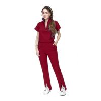 Túnica multicolor de alta calidad, traje de trabajo para Spa, uniforme de Hospital para enfermeras, conjuntos de exfoliantes para mujer, conjunto con cremallera, uniformes médicos de manga corta - details 7