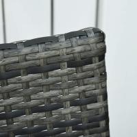 Juego de Mesa y Sillas de Jardín al Aire Libre Ratán Negro 3 Piezas 2 Sillones y 1 Mesa de Vidrio - details 16
