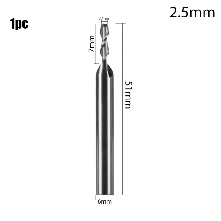 Brocas de acero para carpintería, herramienta de máquina de 1-12mm, 2 extremos de flauta, vástago recto CNC, fresas de fresado - 1