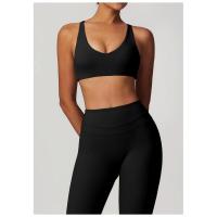 Fiess Sujetador de yoga para mujer, parte de atrás bonita, top deportivo de nailon, sujetador cruzado sexy transpirable, adecuado para gimnasio de mujer - details 23