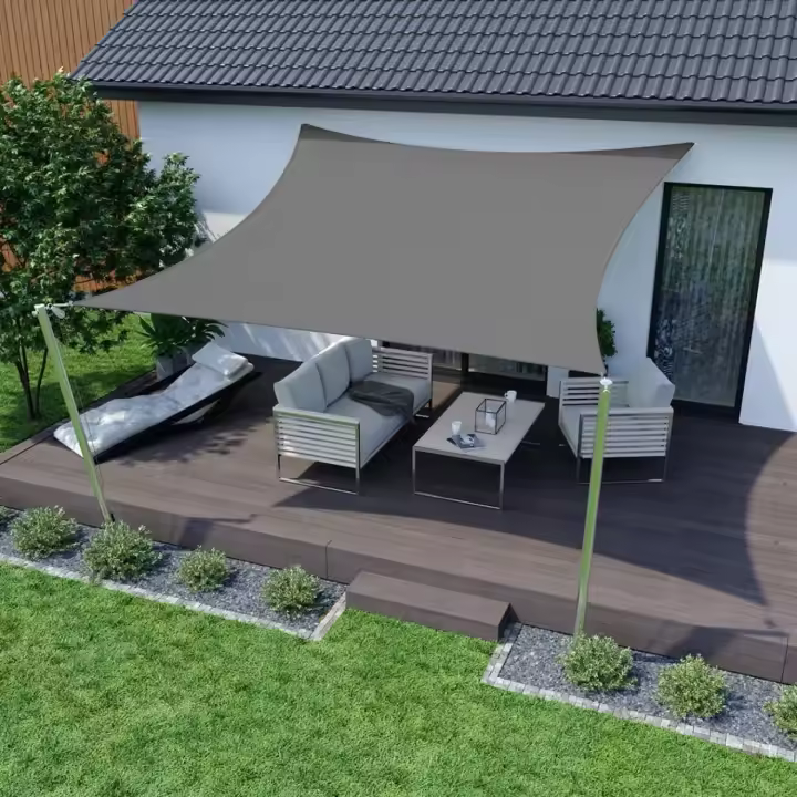 Toldo impermeable de 3x3m, tela de sombra Rectangular con protección UV para exteriores, jardín, terraza y balcón - 1