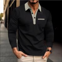 Camisetas polo de otoño para hombre, camisetas informales de manga larga con cuello vuelto - details 4