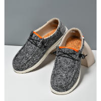 Zapatos náuticos informales para hombre, mocasines de lona de alta calidad, cómodos, con punta redondeada, color azul - details 13