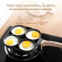 Walfos 2/4 Hole Non-Stick Frying Pan Thickened Omelet Pans Egg Burger Pancake Pot Ham Steak Pots Breakfast Maker Cookware - details 4