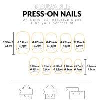 24pcs Uñas Postizas De Ballet Rosa Mediano Con Línea Roja Francesa Adhesivo De Gel Desmontable Y Reutilizable Juego Con Herramienta De Empujar Cutículas - details 3