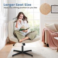 Silla de Oficina Moderna Ajustable Estilo Cruzado de Piernas Ancha sin Brazos - details 4