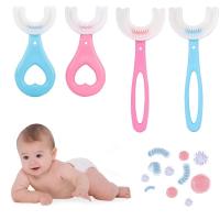Cepillo de Dientes para Bebé en Forma de U de 360 Grados Cepillo de Silicona Suave para Limpieza Bucal de Mordedores - details 2