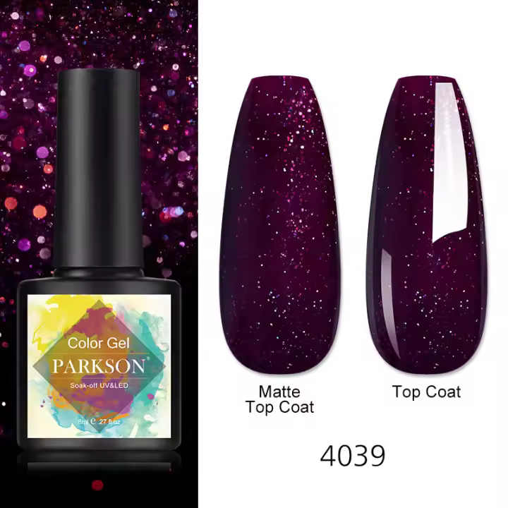 Parkson-esmalte en Gel para uñas, barniz híbrido para manicura artística, Base y capa superior, Semi permanente, UV, LED, 8ml - 1
