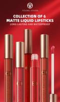 Mate-Lápiz Labial Líquido de 6 piezas, juego de Regalo, Impermeable, Antiadherente, Brillo de Labios - details 0