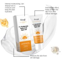 Protector solar de ácido hialurónico SPF50 + crema protectora antioxidante resistente al agua refrescante aislante de bloque solar hidratante duradero - details 5