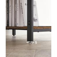Escritorio con 2 Estantes a la Izquierda o a la Derecha, Mesa de Trabajo, para Salón Oficina, Estructura de Acero, Industrial, Marrón Rústico y Negro Tinta LWD55X - details 7