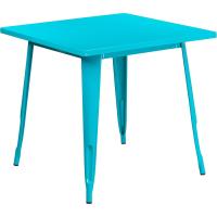 Mesa Cuadrada de Metal Blanco de Grado Comercial de 80 cm para Interiores y Exteriores - details 16