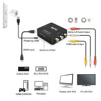 Convertidor HDMI compatible con RCA AV/CVBS L/R, decodificador de Audio y vídeo, 1080P, MINI HD2AV, compatible con NTSC, salida PAL HD a AV - details 2